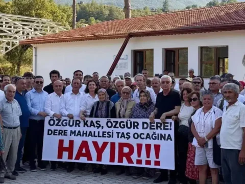 Kasta mermer ocagi protestosu sit alani ve orman varligina verilen onaya yurttas tepkili IjDnelah